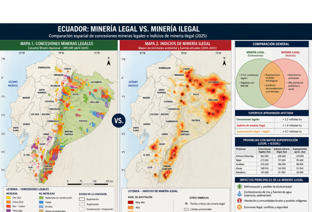 Mapa 4:  elaboración propia, ARCOM (2025), MAATE (2024-2025)