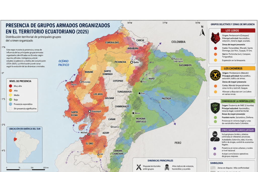 Mapa 5: elaboración propia basado en datos de FF.AA (2025), Policía Nacional (2025)